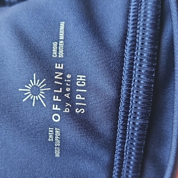 Offline by Aerie Navy Mesh Strappy Sports Bra S NWOT - Picture 5 of 5